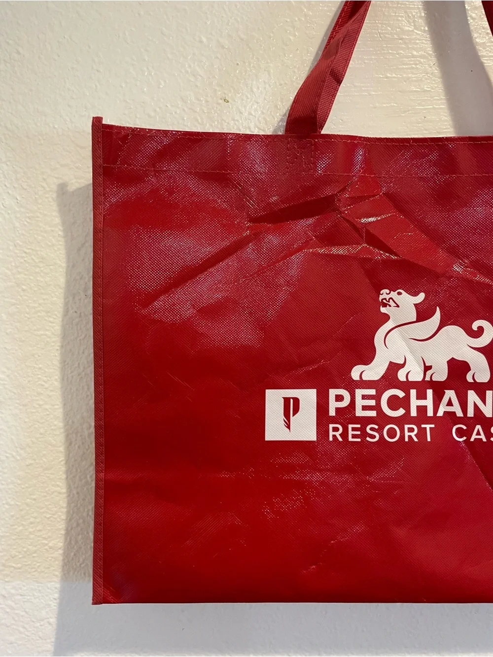 Pechanga Casino Red Tote Bag Lucky Pi Xiu Winged Lion Promotional Item